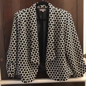 Black and white polka dot jacket